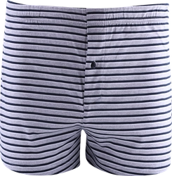 Трусы мужские INWIN шорты р. 46–54, полоска серый меланж/темно-синий, Арт. ATL-24007-A