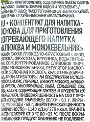 Основа для приготовления согревающего напитка ГУРМИКС Vita bar Клюква и можжевельник, 25мл