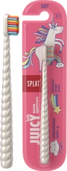 Зубная щетка детская SPLAT Juicy Lab Магия единорога с ионами серебра, жемчужная