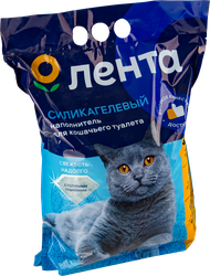 Наполнитель силикагелевый для кошачьего туалета ЛЕНТА, 3кг