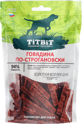 Изображение товара Лакомства для собак TITBIT Золотая коллекция Говядина по-строгановски, 80г