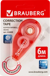 Лента корректирующая BRAUBERG 5мм, 6м