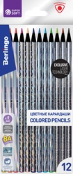 Набор цветных карандашей BERLINGO SuperSoft Starlight, 12 цветов