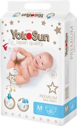 Подгузники YOKOSUN Premium M 5–10кг, 62шт