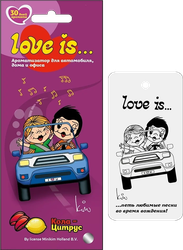 Ароматизатор AROMA RICHE Love Is с ароматом вишня-лимон/кола-лимон, подвесной