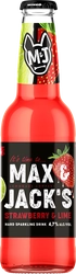 Напиток пивной MAX&JACK'S Strawberry Lime Клубника, лайм нефильтрованный пастеризованный 4,7%, 0.4л