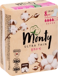 Прокладки MONTY Ultra Thin Super Plus, 8шт