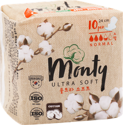 Прокладки MONTY Ultra Soft Normal Plus, 10шт