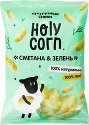 Снеки кукурузные HOLY CORN со вкусом сметаны и зелени, 50г