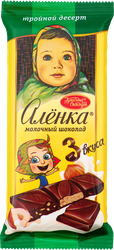 Шоколад АЛЕНКА Тройной десерт, с начинкой, 85г
