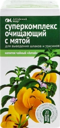 Чай травяной АЛТАЙ Суперкомплекс очищающий с мятой, 20пак