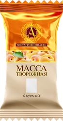 Масса творожная А.РОСТАГРОКОМПЛЕКС с курагой 20%, без змж, 180г