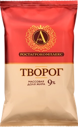 Творог А.РОСТАГРОКОМПЛЕКС 9%, без змж, 180г