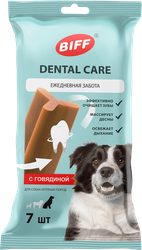 Изображение товара Лакомство для собак BIFF Dental Care Снек жевательный с говядиной, для крупных пород, 270г