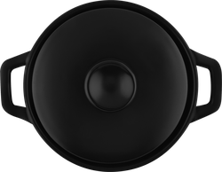 Изображение товара Форма для запекания HOMECLUB Matt Black, с крышкой, керамика, 600мл