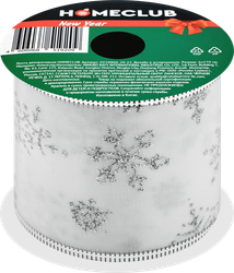 Изображение товара Лента декоративная HOMECLUB 6х270см, серебро, дизайн в ассортименте Арт.GV28806-20-22