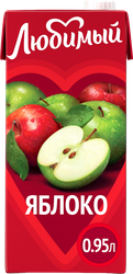 Изображение товара Напиток сокосодержащий ЛЮБИМЫЙ Яблоко осветленный, 0.95л