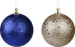 Изображение товара Шар елочный HOMECLUB d=8см, с блестками, сверкающий, пластик, цвета бежевый/коричневый Арт. A2-31811CO8