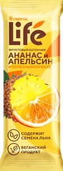 Батончик фруктовый ЛЕНТА LIFE Ананас и апельсин, 33г