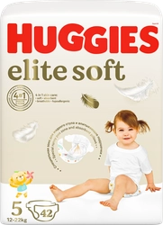 Подгузники детские HUGGIES Elite Soft 5 12–22кг, 42шт