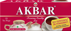 Чай черный AKBAR Красно-белая серия Ceylon байховый, 25пак