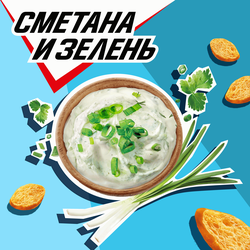 Сухарики воздушные ХРУСTEAM Багет Сметана-зелень, 100г