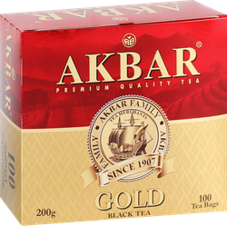 Чай черный AKBAR Голд цейлонский, 100пак
