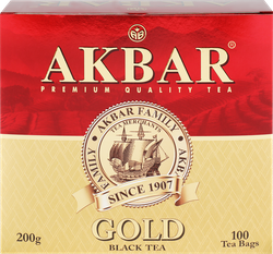 Чай черный AKBAR Голд цейлонский, 100пак