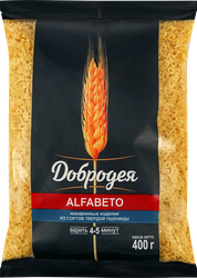Изображение товара Макароны ДОБРОДЕЯ Alfabeto группа А, высший сорт, 400г
