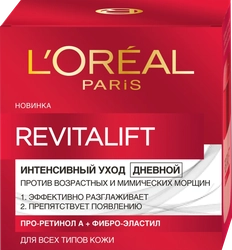 Крем дневной для лица L'OREAL Ревиталифт, против морщин, 50мл