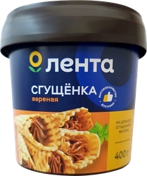 Продукт молокосодержащий ЛЕНТА Вареная сгущенка с сахаром 3%, без змж, 400г