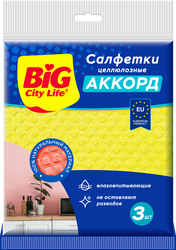 Салфетки BIG CITY LIFE Аккорд, целлюлозные, 3шт