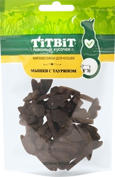 Лакомство для кошек TITBIT Мышки мягкие снеки с таурином, 50г