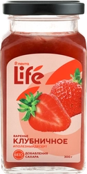 Варенье ЛЕНТА LIFE Клубничное, без сахара, 300г