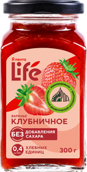 Изображение товара Варенье ЛЕНТА LIFE Клубничное, без сахара, 300г