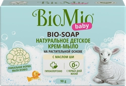 Туалетное крем-мыло детское BIOMIO BABY с маслом Ши 0+, 90г
