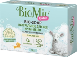 Туалетное крем-мыло детское BIOMIO BABY с маслом Ши 0+, 90г