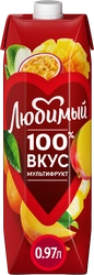 Нектар ЛЮБИМЫЙ Мультифруктовый с мякотью, 0.97л