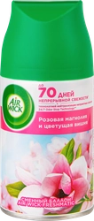 Баллон сменный для автоматического освежителя воздуха AIR WICK Freshmatic Розовая магнолия и цветущая вишня, 250мл