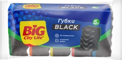Губки для посуды BIG CITY LIFE Максима black Арт. 14410025, 5шт