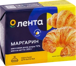 Маргарин ЛЕНТА 72%, 200г