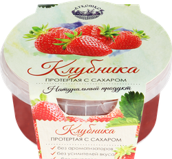Клубника ЛУКОШКО протертая с сахаром, 200г