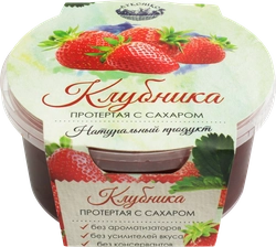 Клубника ЛУКОШКО протертая с сахаром, 200г