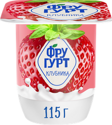 Продукт йогуртный ФРУГУРТ с клубникой 2,5%, без змж, 115г