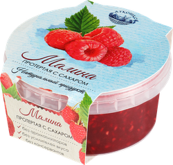 Малина ЛУКОШКО протертая с сахаром, 200г