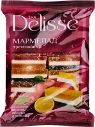 Мармелад желейный DELISSE Трехслойный, резаный, 300г