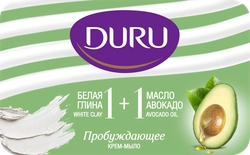 Крем-мыло DURU 1+1 Глина&Масло авокадо, 80г