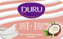 Крем-мыло DURU 1+1 Глина&Кокос масло, 80г