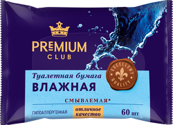 Изображение товара Бумага туалетная влажная PREMIUM CLUB, 60шт