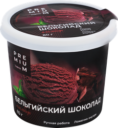 Мороженое ЛЕНТА PREMIUM Бельгийский шоколад, пломбир 12%, без змж, 80г